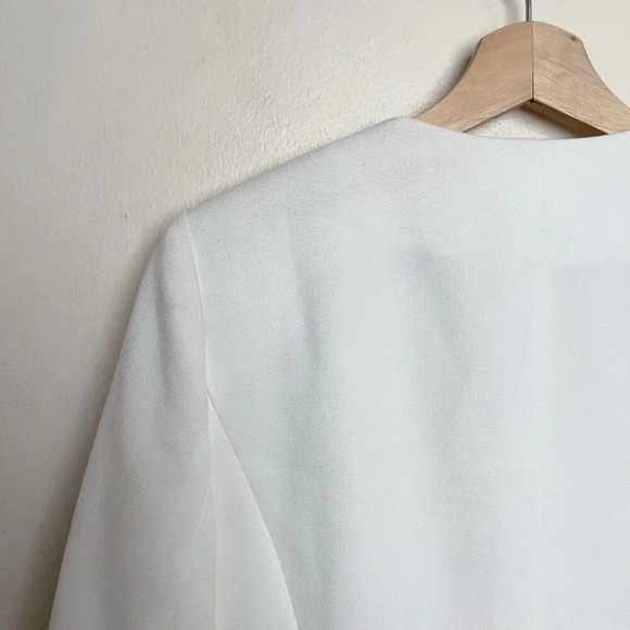 Tahari ASL Womens 4 Bell Sleeve  White Career Blazer - Picture 14 of 15